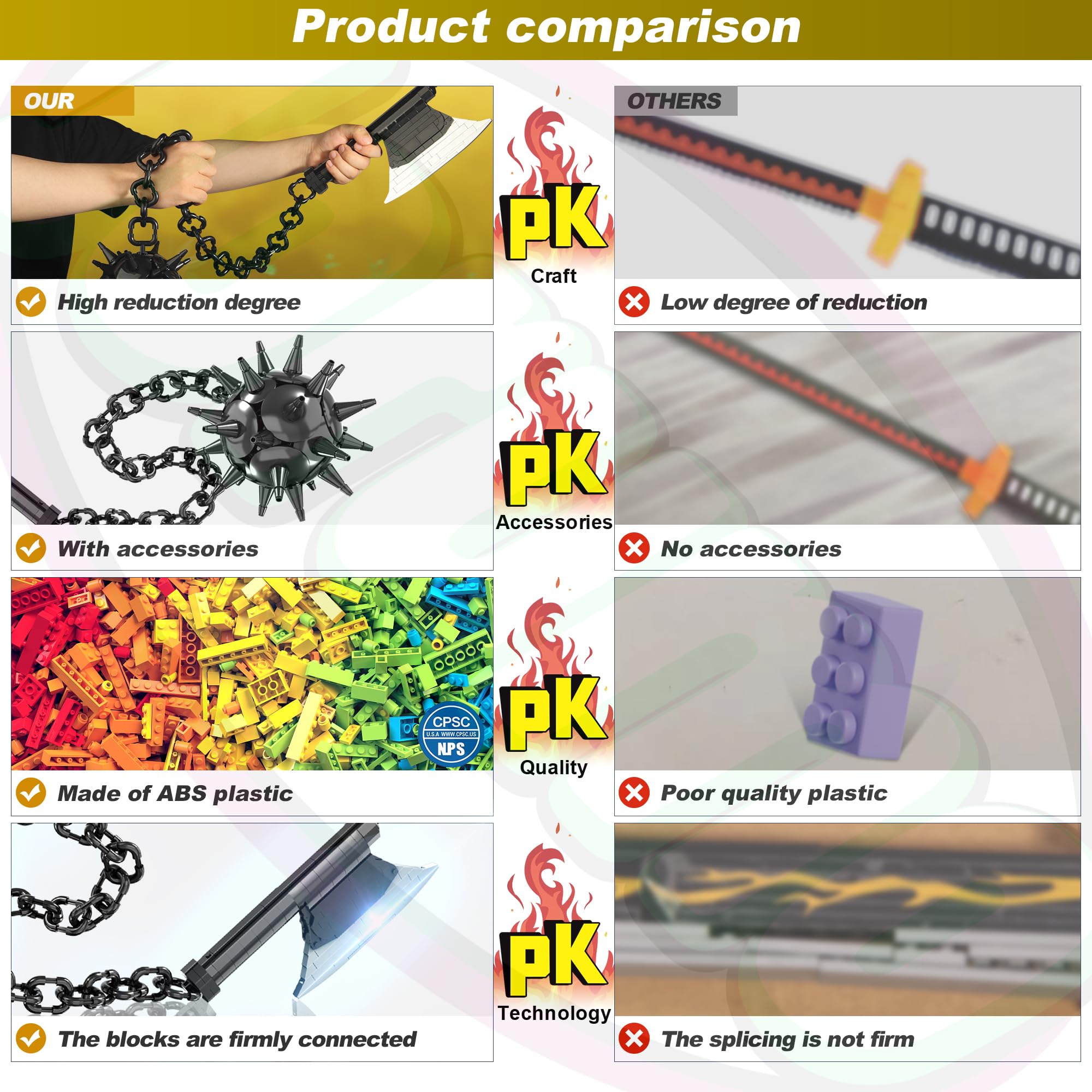 Amazon.com: Jorumo Swords Building Sets for Adults, 42in Himejima
